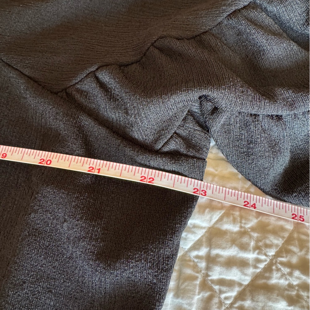 Zara Charcoal Long Sleeve Top with Ruffled Details - Picture 4 of 5